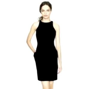 Jcrew Classic Black Sleeveless Sheath Dress